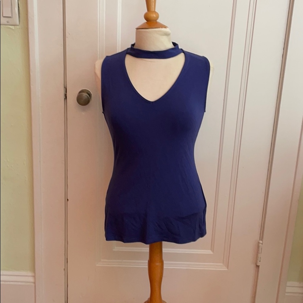 WHBM BLUE BLOUSE